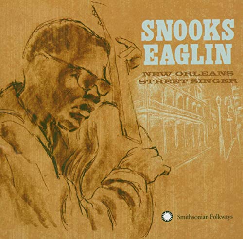 CD cover for Snooks Eaglin, featuring a sketched portrait and street scene.