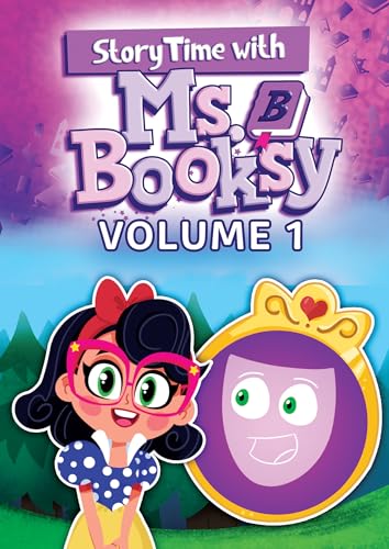 DVD cover for “Storytime With Ms. Booksy: Volume One” featuring cartoon characters.
