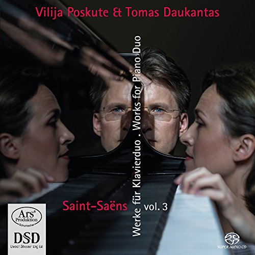 CD cover featuring two pianists and a blurred piano keyboard.
