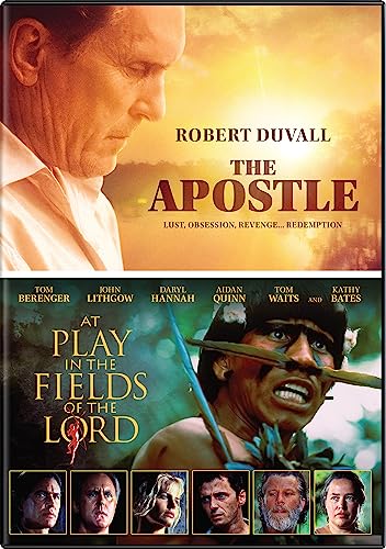 DVD cover for “The Apostle” and “At Play In The Fields.”
