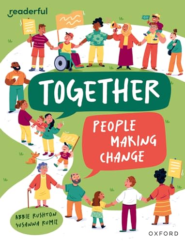 Book cover depicting diverse people holding hands and signs together.