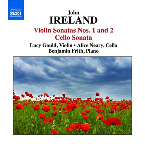 CD cover for John Ireland sonatas with a poppy field background.