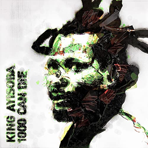 CD cover art: painted portrait of King Ayisoba with fragmented style.