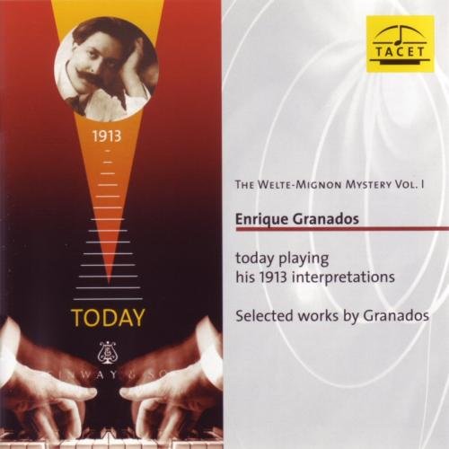 CD cover for Enrique Granados’ “Welte-Mignon Mystery Vol. 1” with portrait.