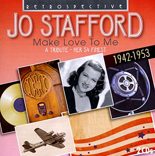 CD cover for Jo Stafford’s “Make Love To Me” with vintage images.