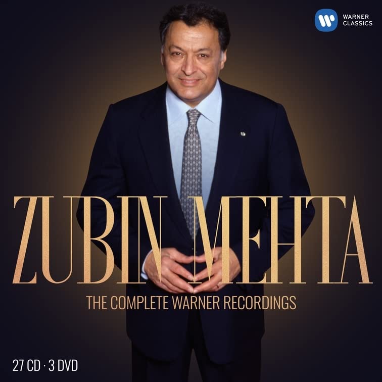 Zubin Mehta portrait, album cover for “The Complete Warner Recordings” DVD set.