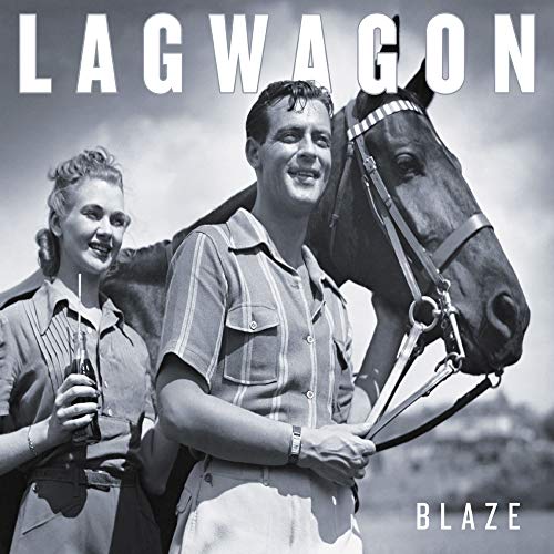 Lagwagon "Blaze" album cover: couple with a horse, vintage style.