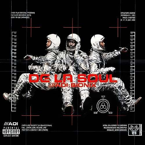 De La Soul album cover: three astronauts framed by technical diagrams.