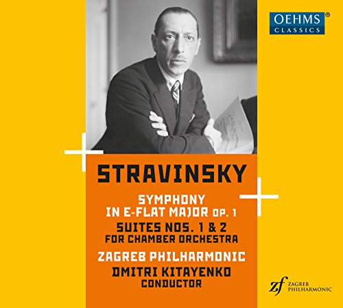 CD cover featuring a portrait of composer Igor Stravinsky in black and white.