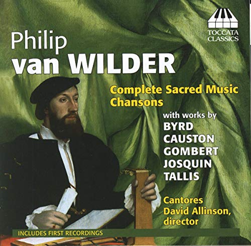 CD cover featuring portrait of Philip van Wilder and musical composers’ names.