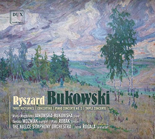 CD cover: Impressionistic landscape painting with composer’s name “Bukowski” prominent.