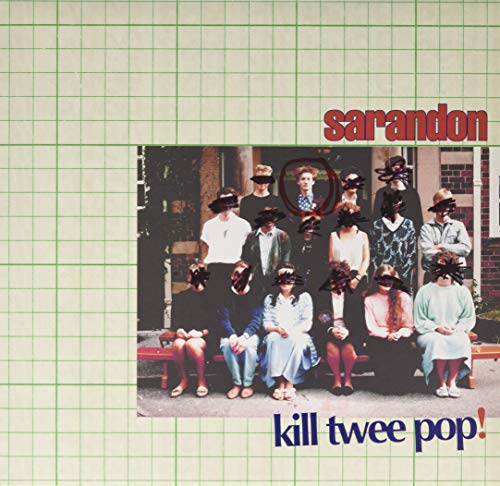 Album cover: group photo with veiled figures and red text.