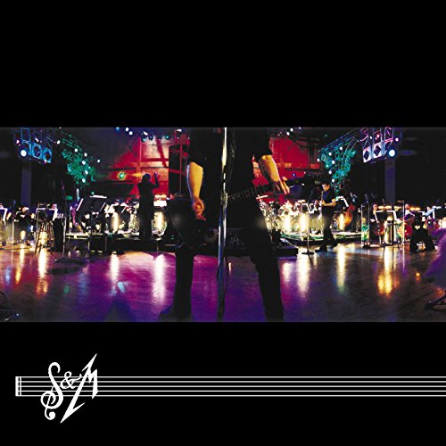 Metallica’s S&M album cover: orchestra and band performing onstage.