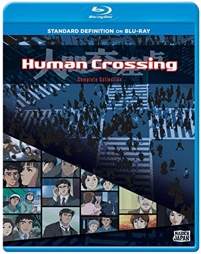 Human Crossing" Blu-ray cover with anime characters and a crowded street scene.