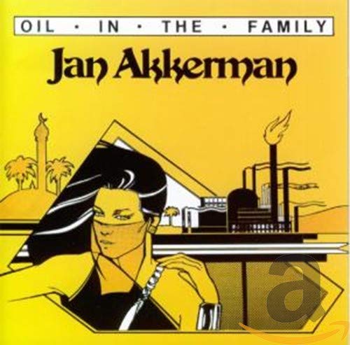 CD cover: yellow background, stylized portrait, oil refinery, and text.