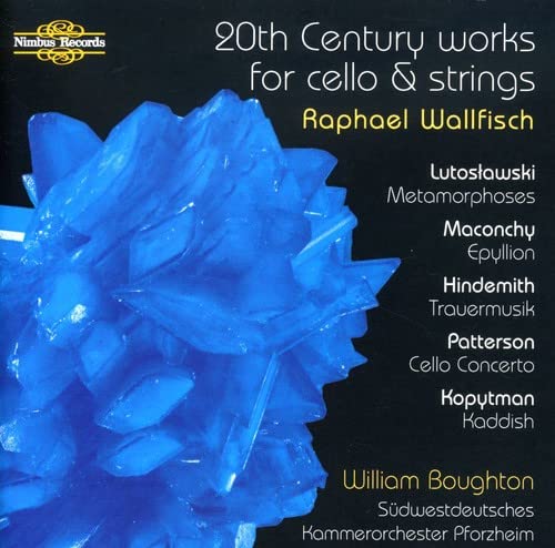 CD cover: blue crystal formation, text listing composers and performers.