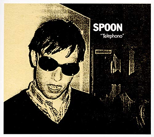 CD cover for Spoon’s “Telephono” featuring a grainy portrait of a man in sunglasses.