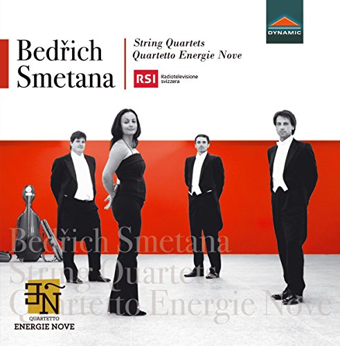 CD cover featuring composer Bedřich Smetana and a string quartet.