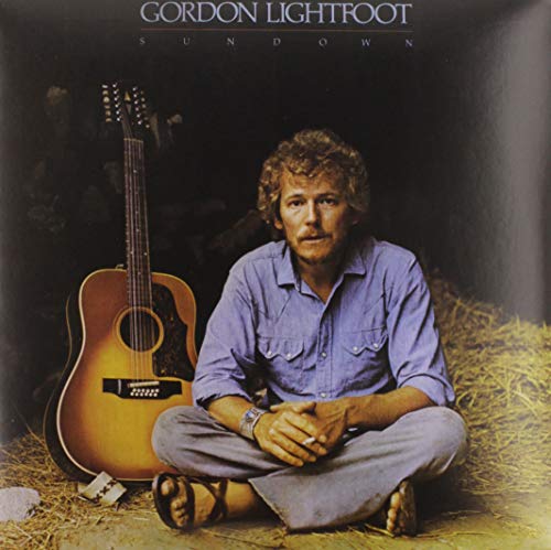 Gordon Lightfoot sits cross-legged with a guitar, album cover art.