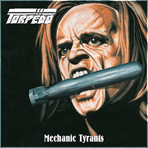 Painted album cover featuring a man with a torpedo in his mouth.