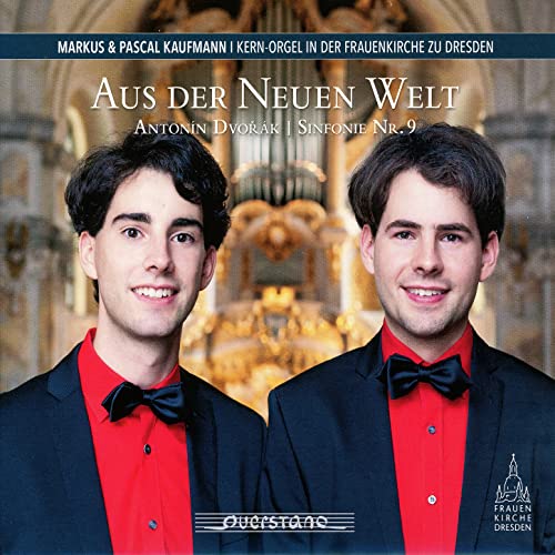 CD cover featuring two young men in formal wear, with church background.