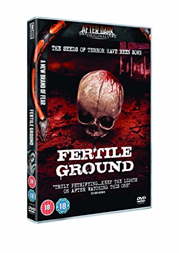 DVD cover for horror film "Fertile Ground" featuring a bloody skull.