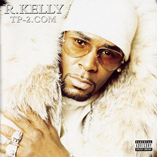 R. Kelly album cover, portrait of artist in fur and sunglasses.