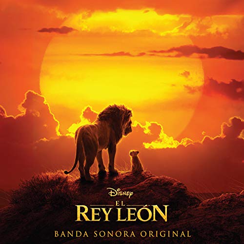 The Lion King soundtrack cover: lion and meerkat silhouetted against sunset.
