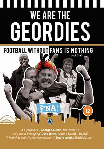 DVD cover for Newcastle United fan film, featuring celebrating supporters.