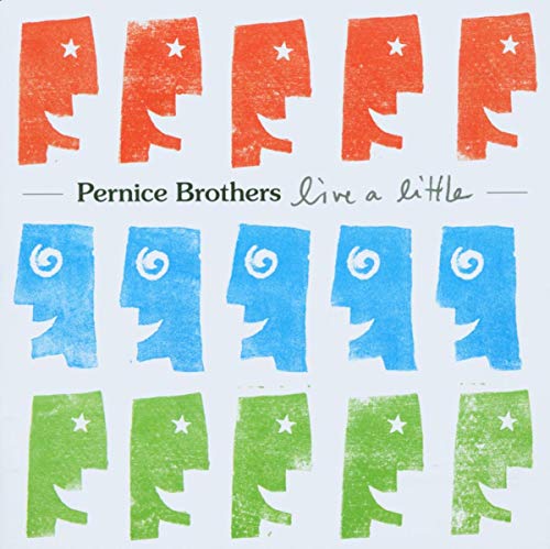 CD cover with repeating stylized faces in red, blue, and green.