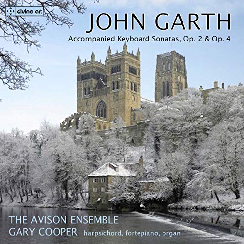 CD cover featuring Durham Cathedral in winter, text reading “John Garth.”