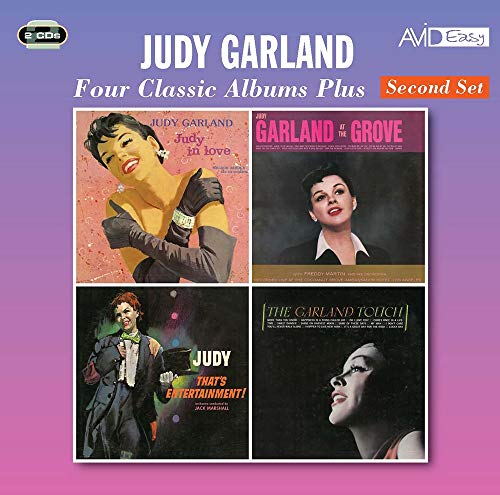 CD cover featuring Judy Garland and album artwork from four classic albums.