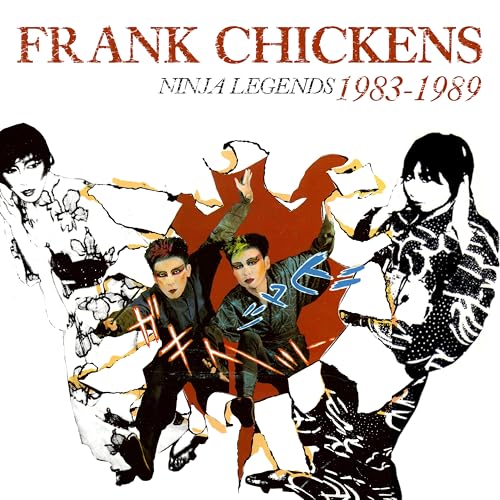 Album cover featuring Frank Chickens with stylized figures against a red and white background.
