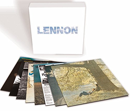 White box set with multiple John Lennon vinyl record album covers displayed.