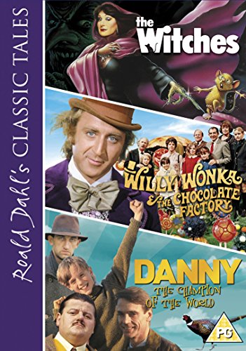 DVD cover featuring scenes from "The Witches," "Willy Wonka," and "Danny.