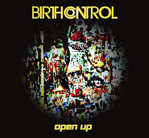 CD cover for “Birth Control - Open Up” with abstract, colorful faces.