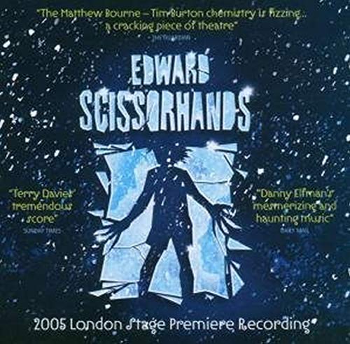 Edward Scissorhands CD cover with silhouette against a fractured ice background.