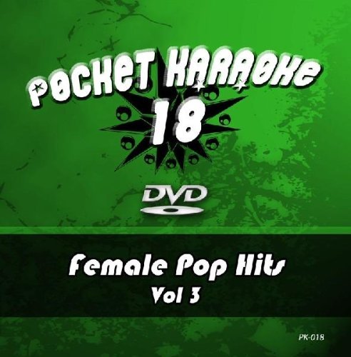 Green DVD cover for "Female Pop Hits Vol 3" karaoke compilation.