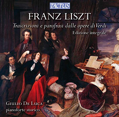 CD cover depicting a 19th-century parlor scene with musicians and a pianist.