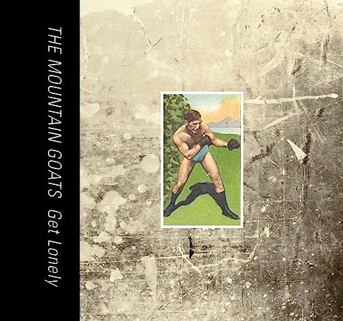 Album cover for The Mountain Goats’ “Get Lonely” featuring a boxer illustration.