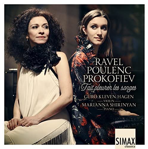 CD cover featuring two women and composers’ names: Ravel, Poulenc, Prokofiev.