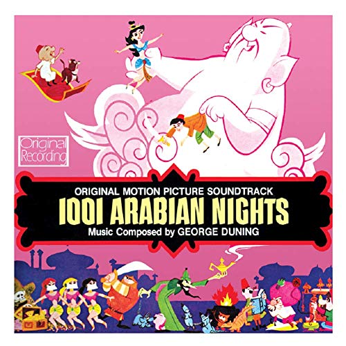 CD cover for "1001 Arabian Nights" soundtrack with cartoon imagery.
