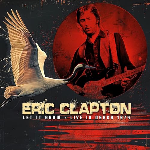 Eric Clapton album cover featuring a bird and portrait in red tones.