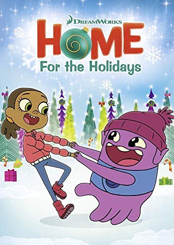 Home For The Holidays" DVD cover featuring animated characters in snow.