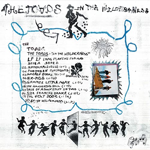 Vinyl record cover for "The Toads - In The Wilderness" with sketched artwork.