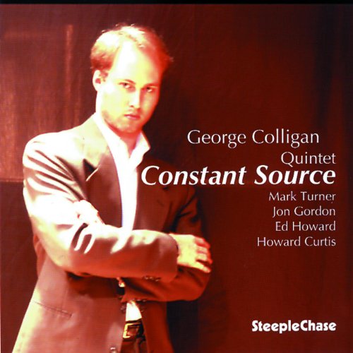 CD cover: portrait of George Colligan in a suit, red background.