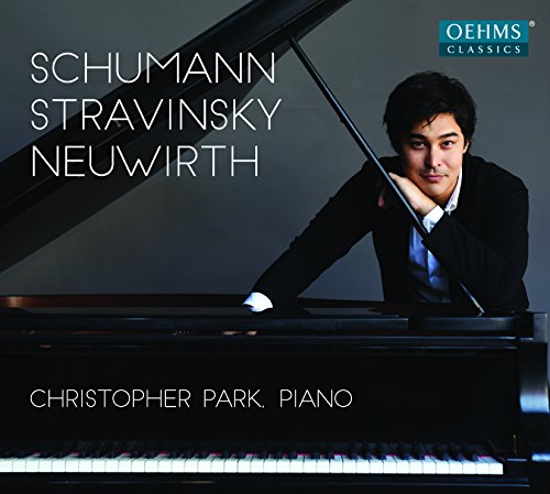CD cover featuring pianist Christopher Park with a black grand piano.