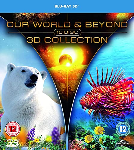Blu-ray cover featuring a polar bear, lionfish, Earth, and space imagery.