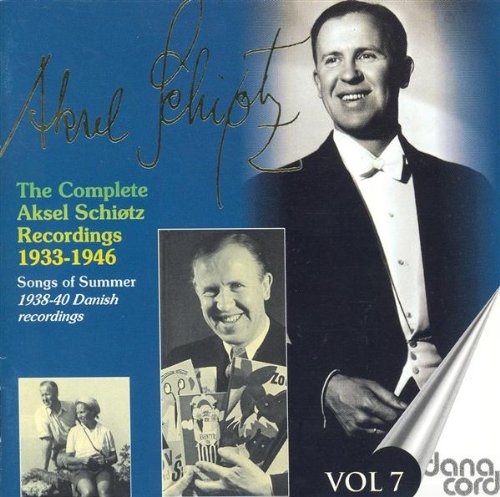 CD cover featuring Aksel Schiotz, a smiling Danish singer, with smaller inset photos.