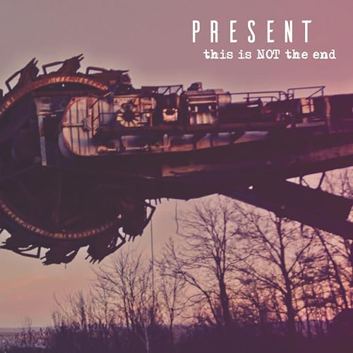 CD cover with industrial machinery silhouetted against a pink sky.